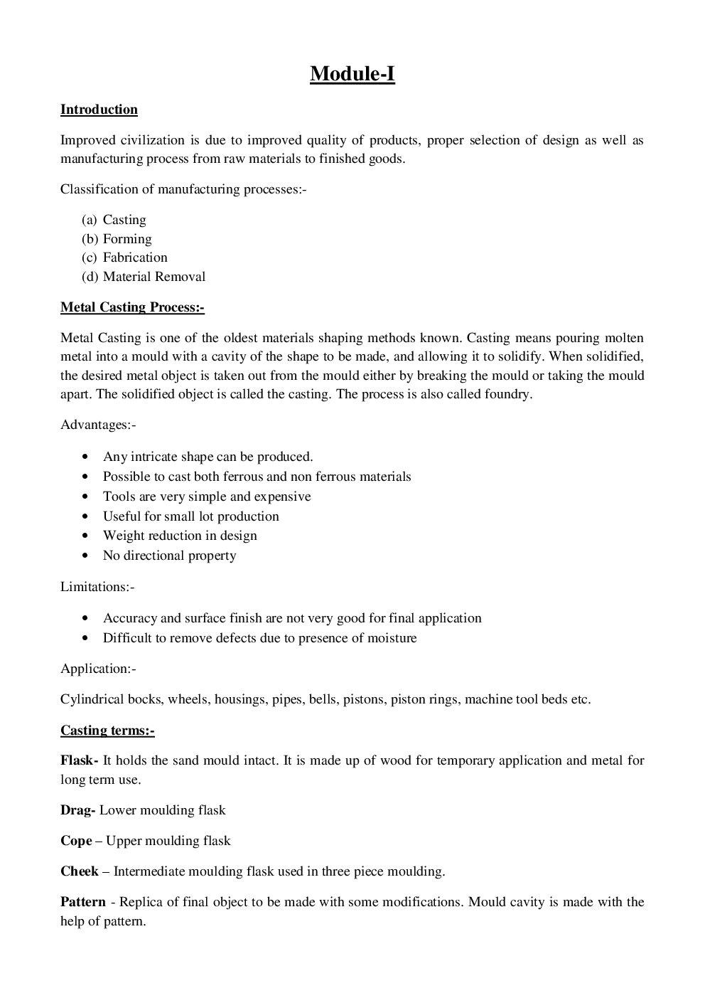 VTU eNotes On Manufacturing Science Technology-1 For Mechanical Engineering - Page 3