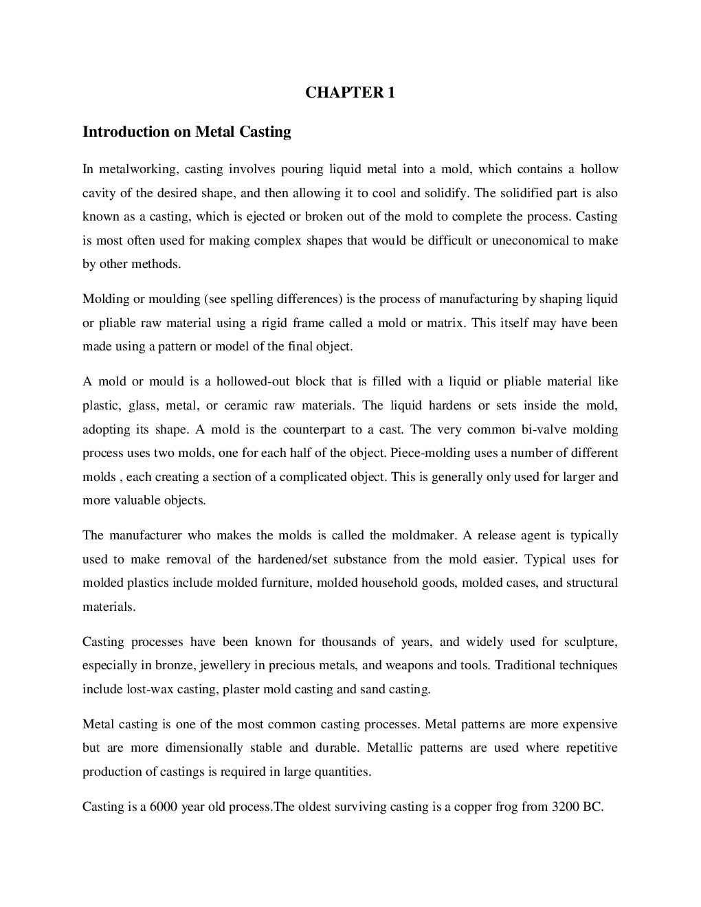 VTU eNotes On Metal Casting For Mechanical Engineering - Page 2