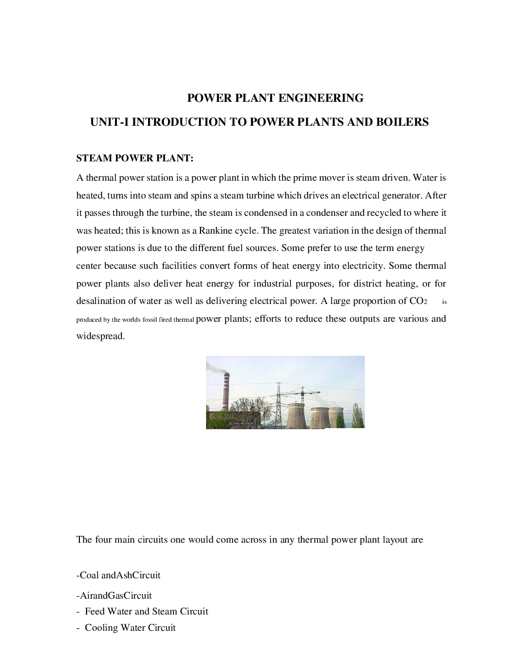 VTU eNotes On Power Plant Engineering For Mechanical Engineering - Page 2