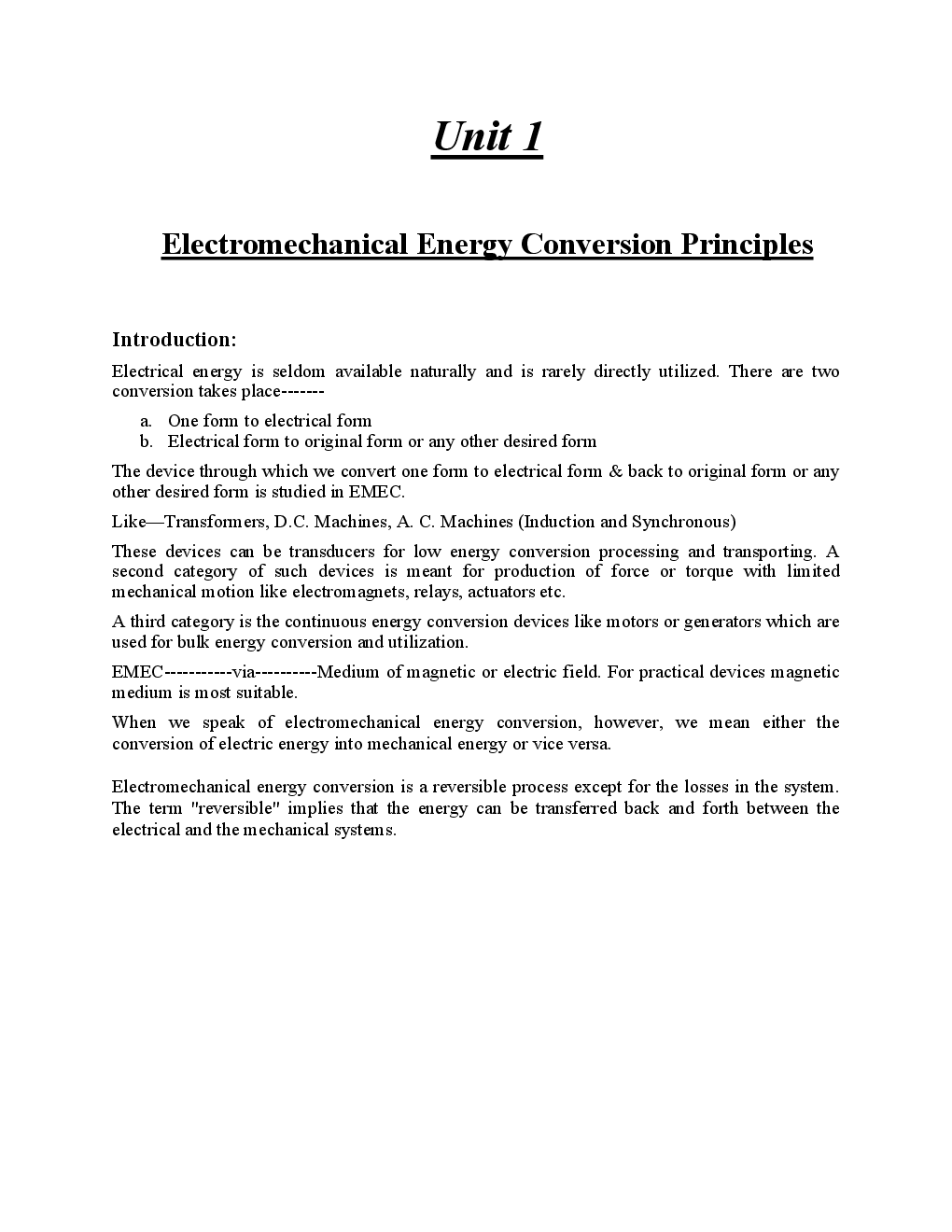 VTU eNotes On Electromechanical Energy Conversion For Electronics Engineering - Page 2