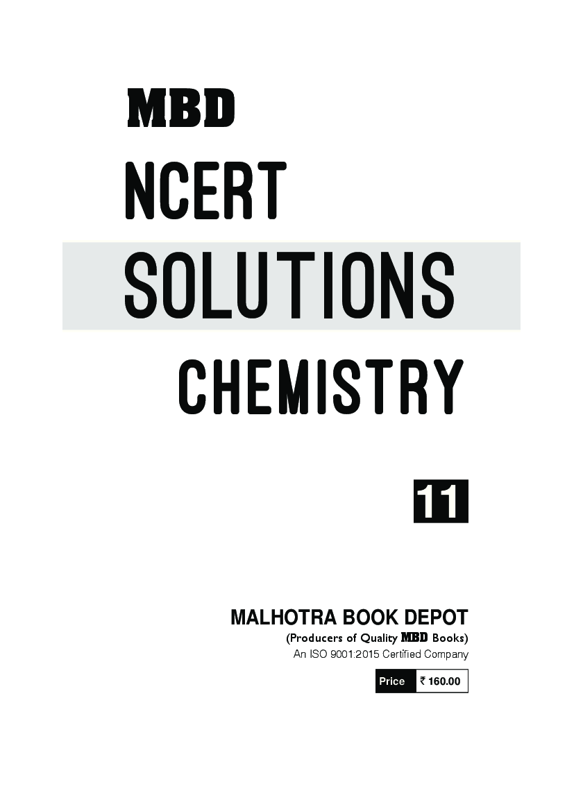 MBD NCERT Solutions Chemistry For Class-XI - Page 3