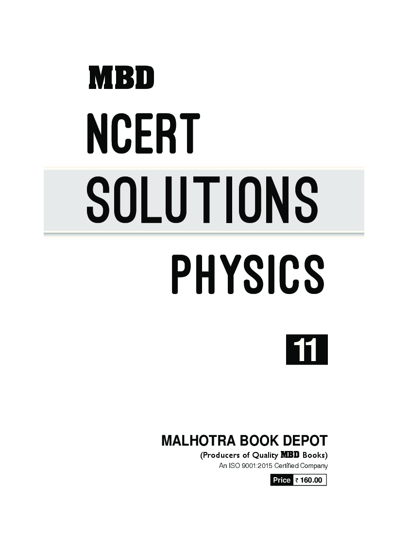 MBD NCERT Solutions Physics For Class-XI - Page 3