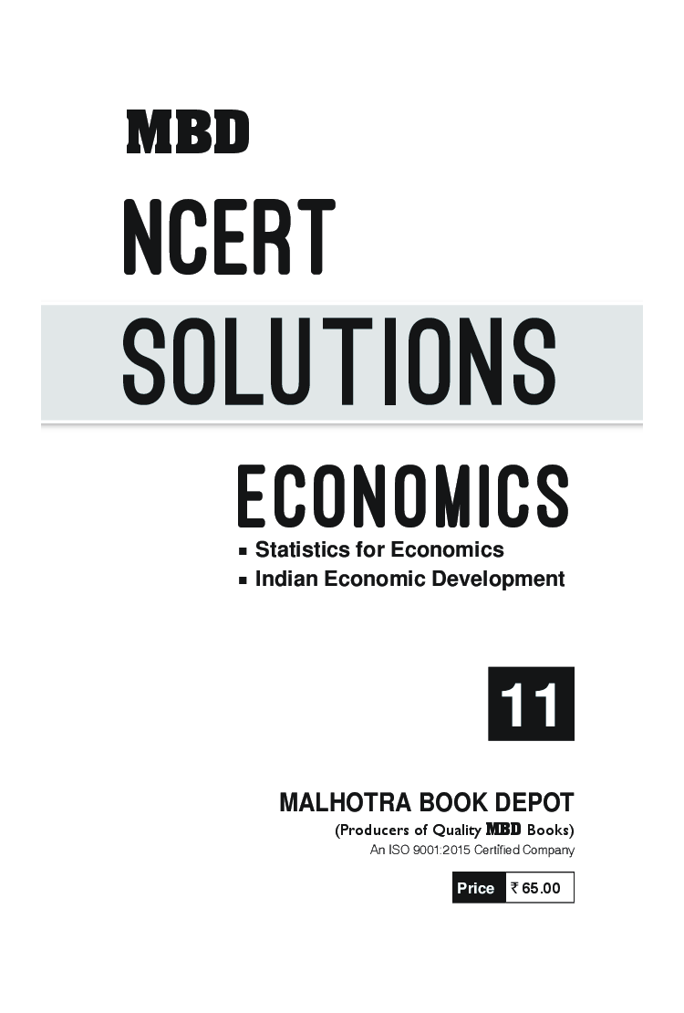 MBD NCERT Solutions Economics For Class-XI - Page 3