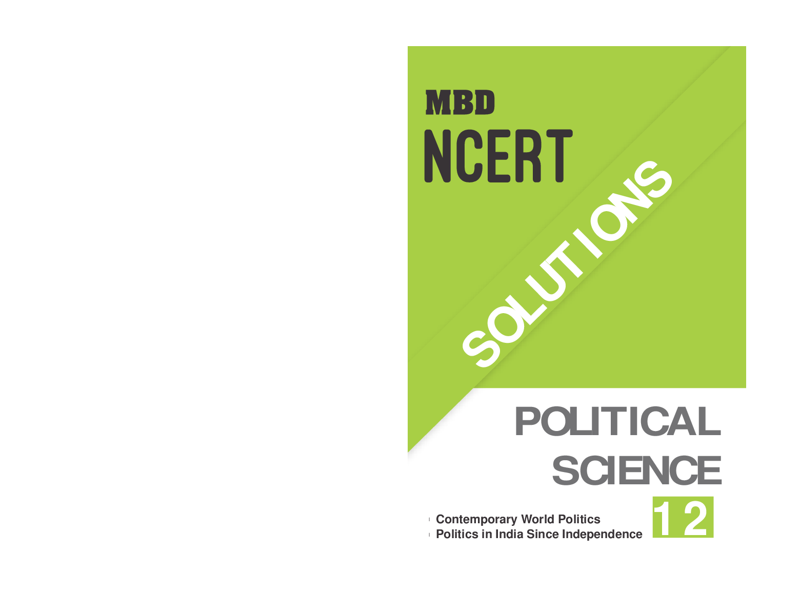 MBD NCERT Solutions Political Science For Class-XII - Page 1