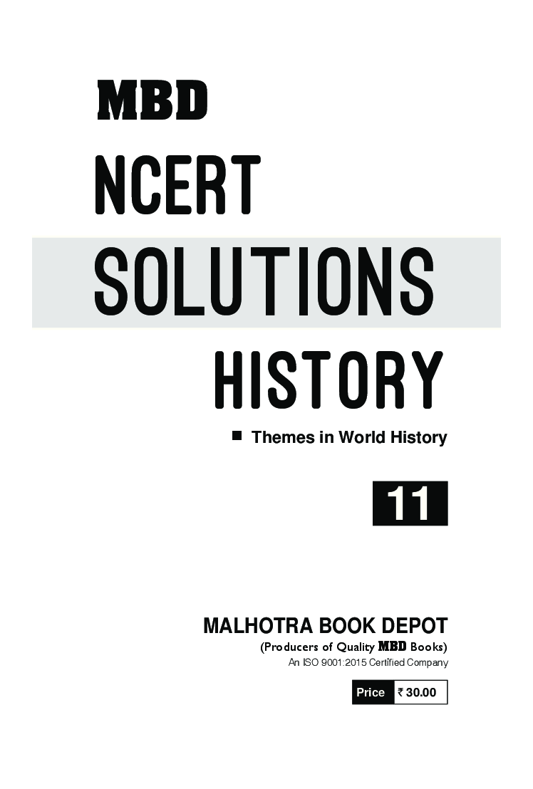 MBD NCERT Solutions History For Class-XI - Page 3