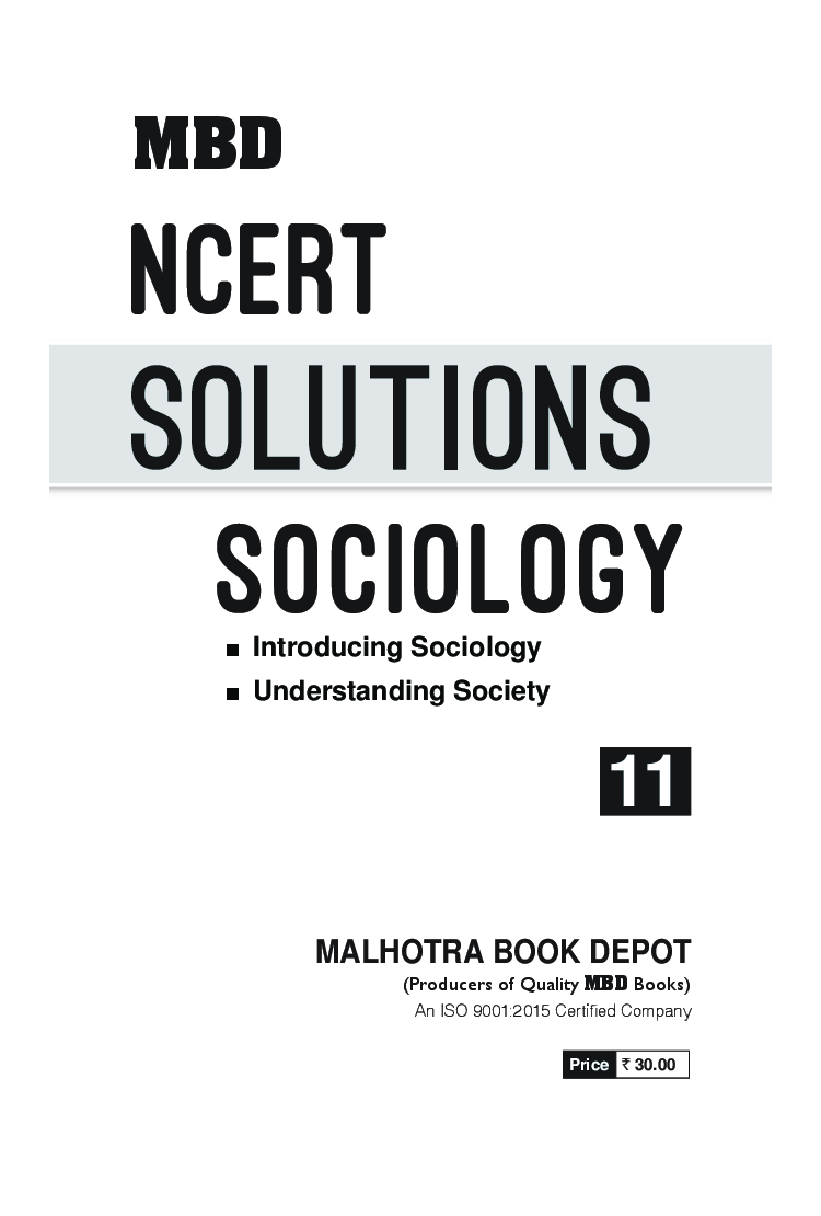 MBD NCERT Solutions Sociology For Class-XI - Page 3