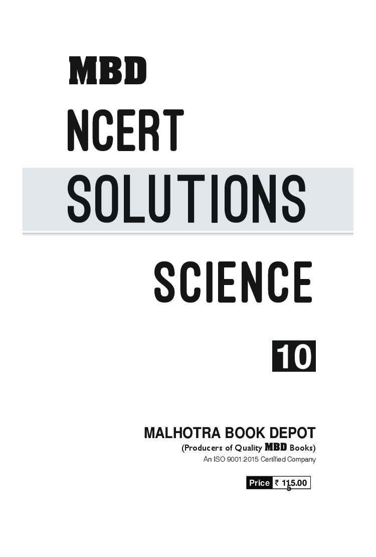 MBD NCERT Solutions Science For Class-X - Page 3