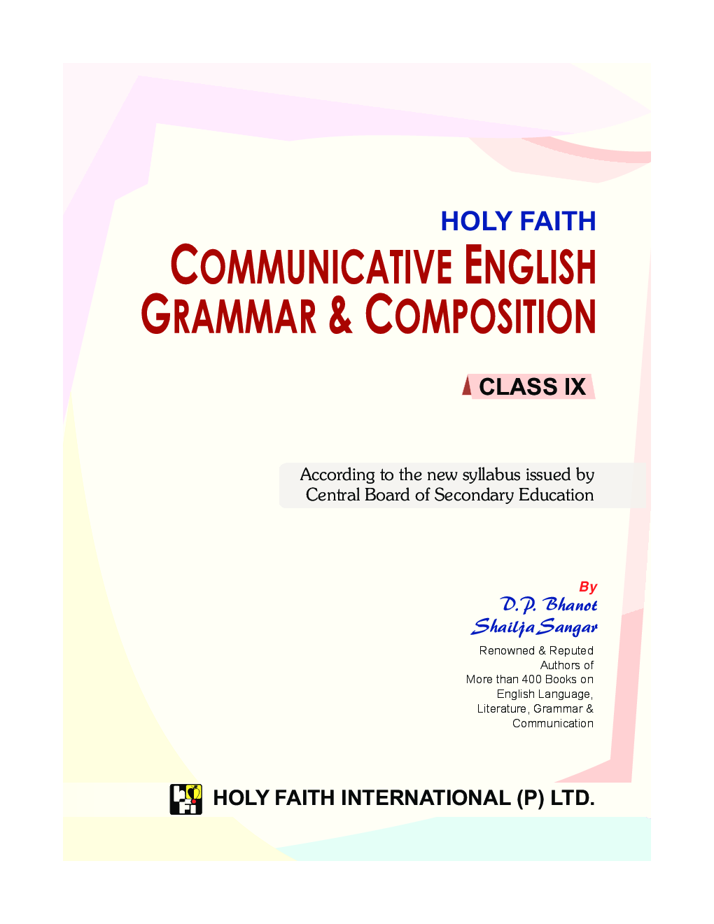 Holy Faith Communicative English Grammar & Composition For Class-IX - Page 3