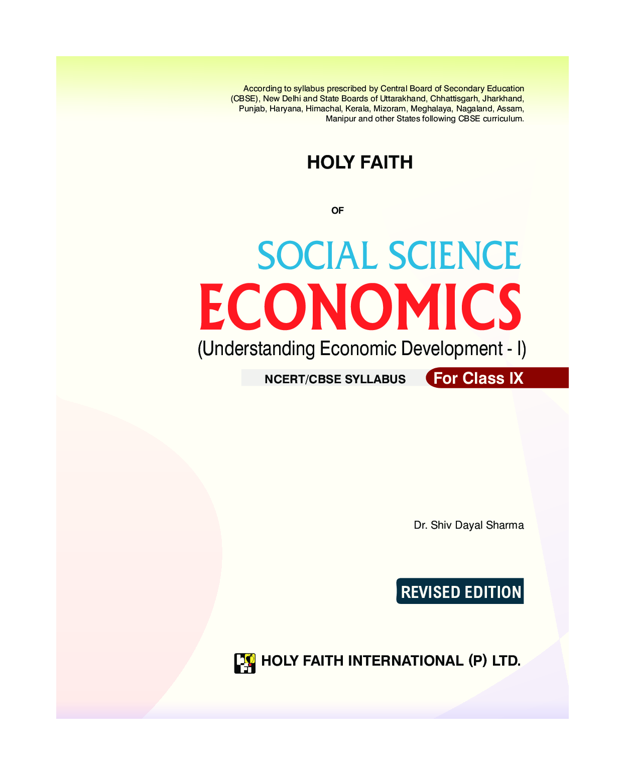 Holy Faith ABS Of Social Science Economics For Class-IX - Page 3