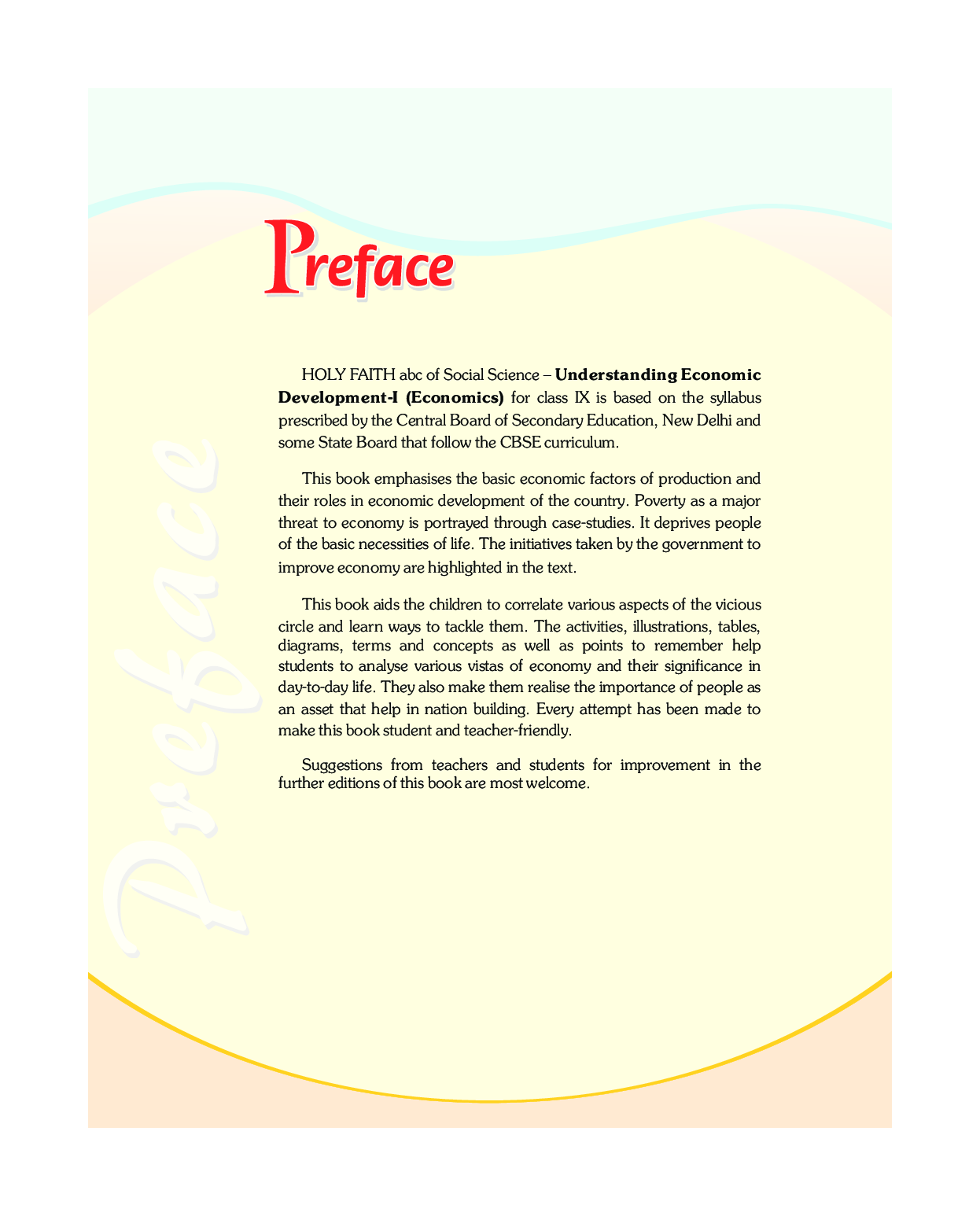 Holy Faith ABS Of Social Science Economics For Class-IX - Page 5