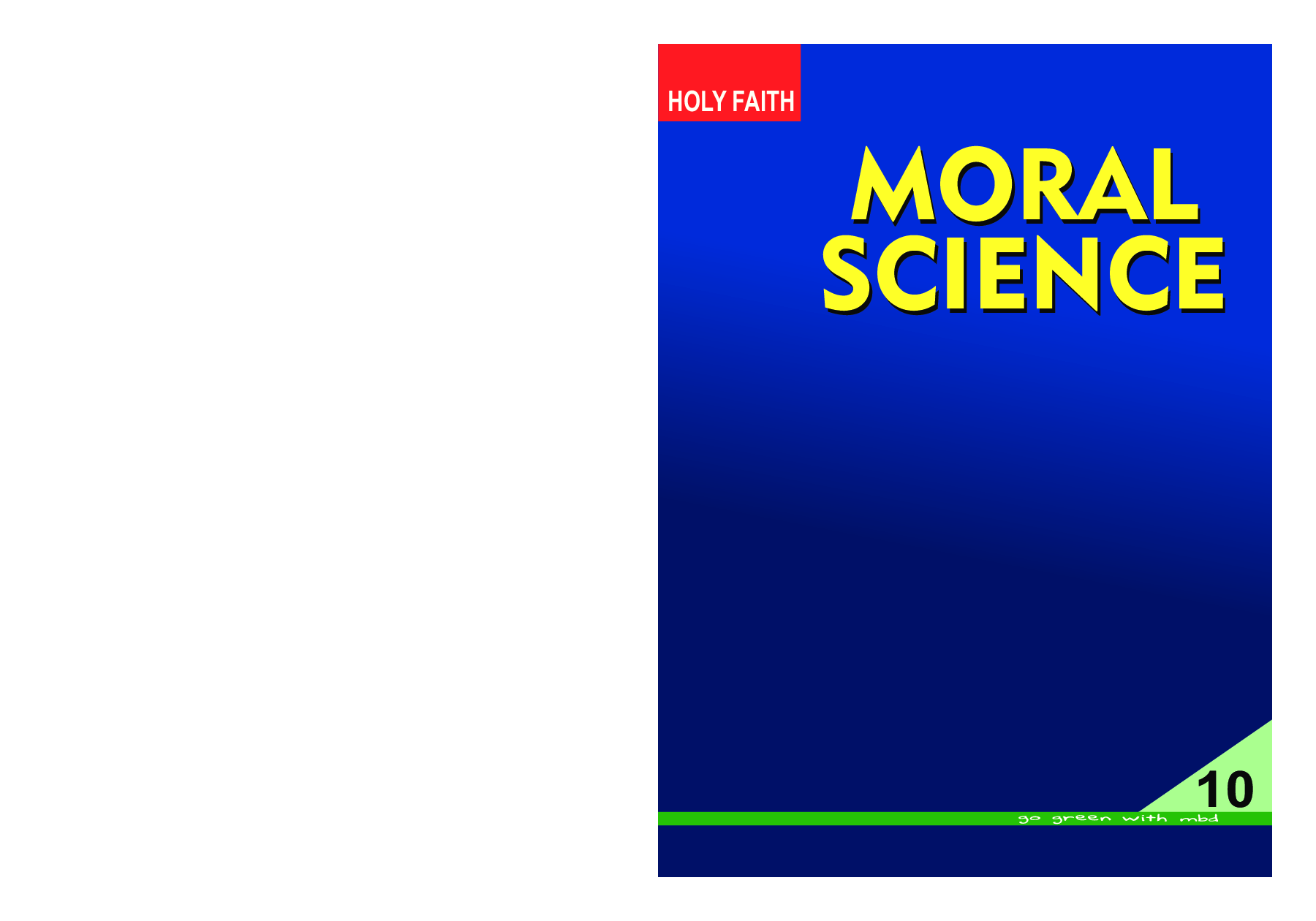 Holy Faith Moral Science For Class-X - Page 1