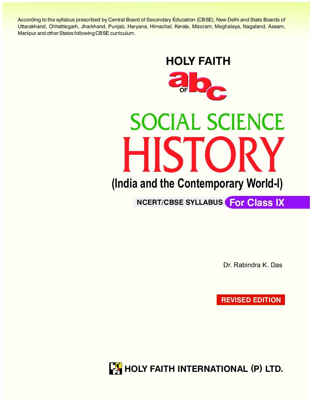 Holy Faith ABS Of Social Science History For Class-IX - Page 3