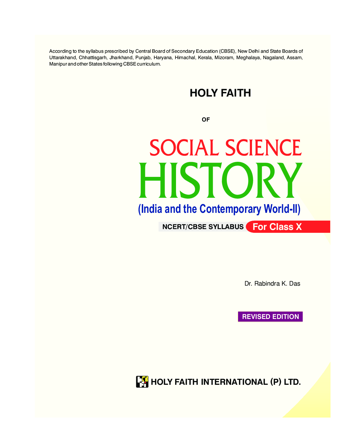 Holy Faith ABS Of Social Science History For Class-X - Page 3
