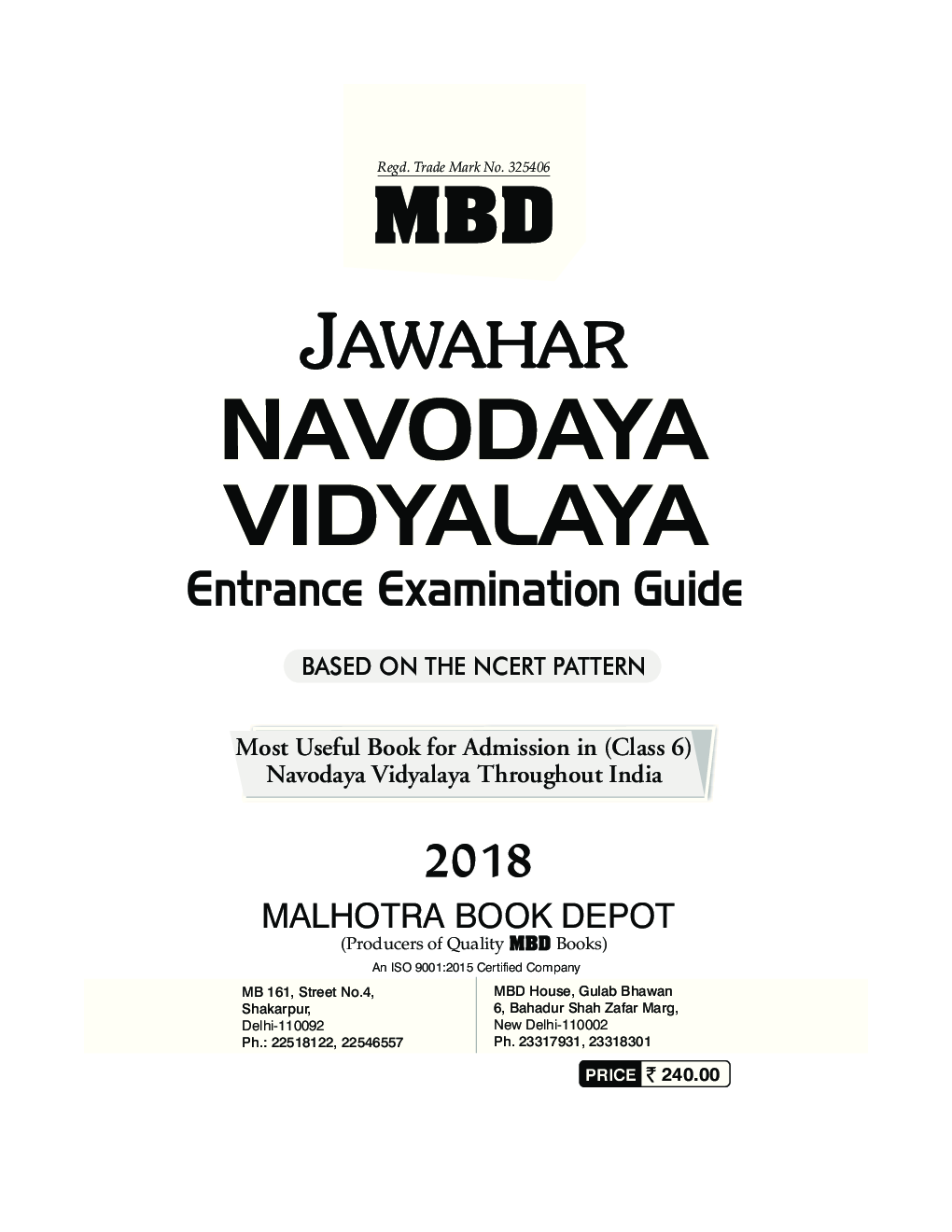 MBD Jawahar Navodaya Vidyalaya Entrance Examination Guide For Class-VI - Page 3