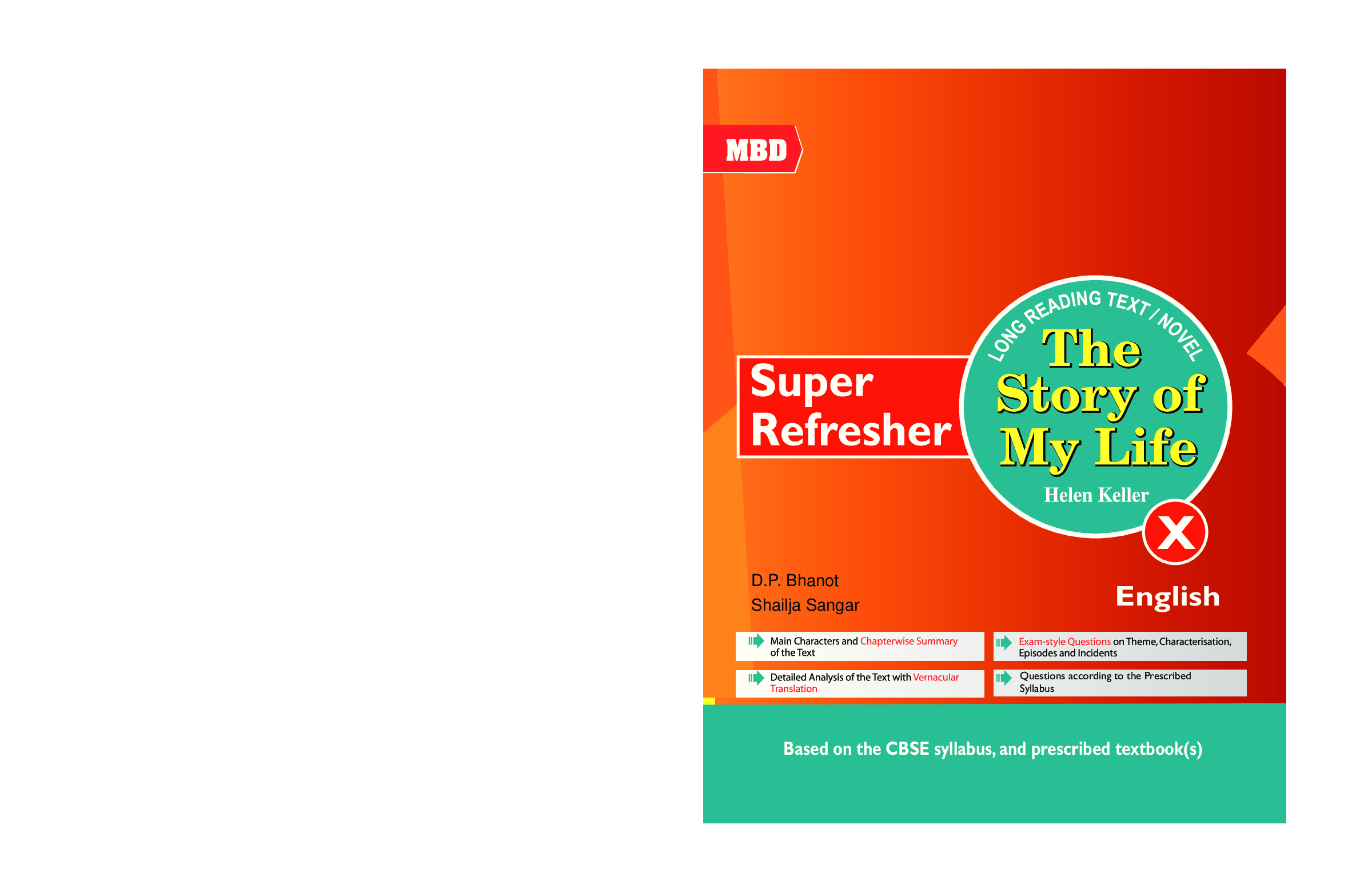 MBD Super Refresher Novel The Story Of My Life For Class-X - Page 1