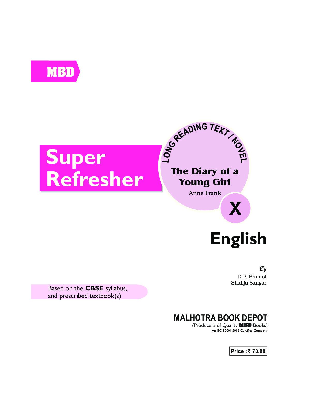 MBD Super Refresher Novel The Diary Of A Young Girl For Class-X - Page 3