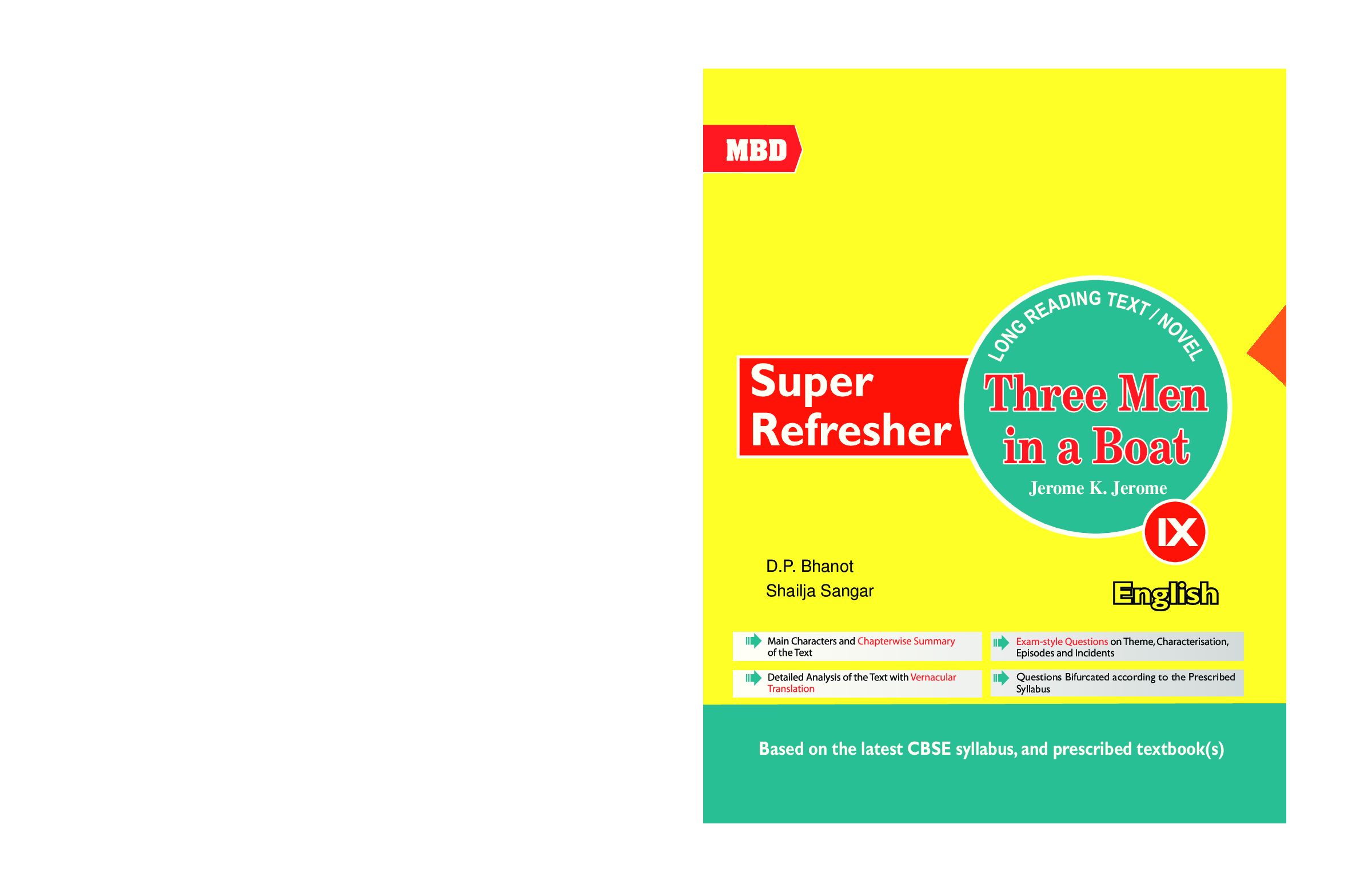 MBD Super Refresher Novel Three Men In A Boat For Class-IX - Page 1