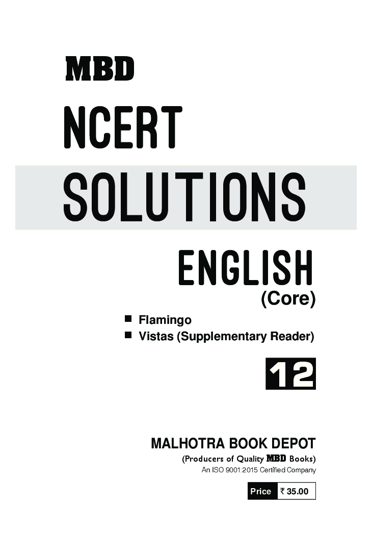 MBD NCERT Solutions English Core For Class-XII - Page 3