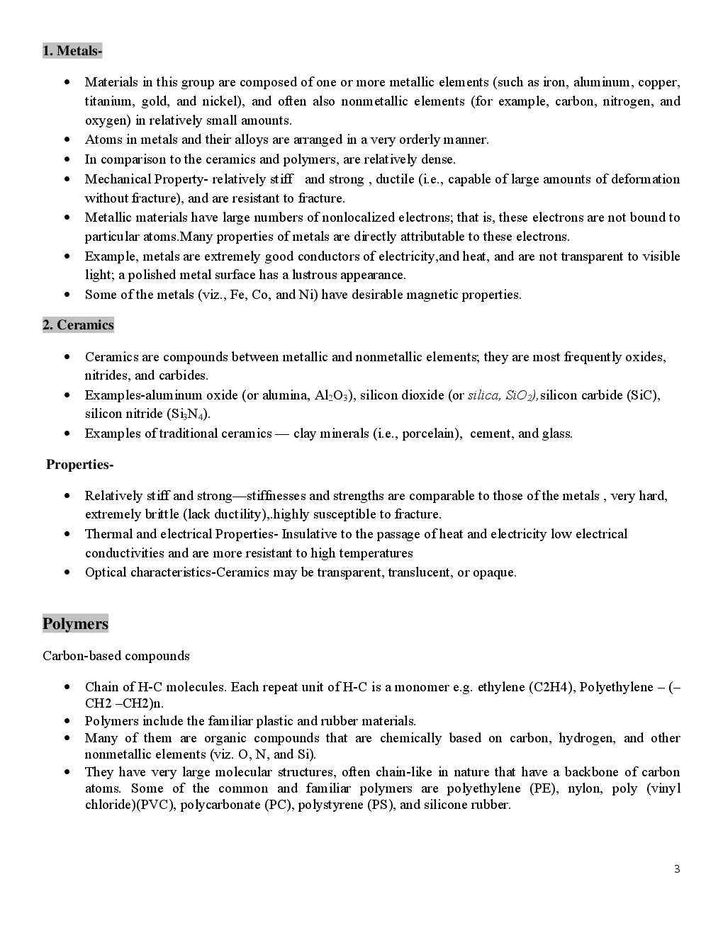 VTU eNotes On Materials Engineering & Metallurgy  For Civil Engineering - Page 3