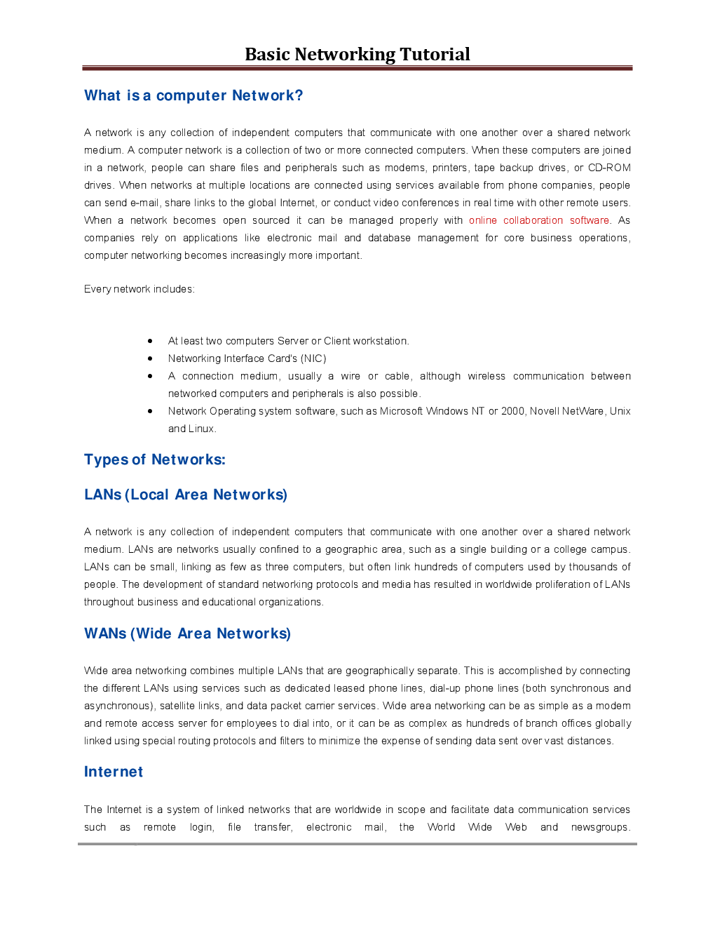 VTU eNotes On Basic Networking Tutorial For Computer Science Engineering - Page 2