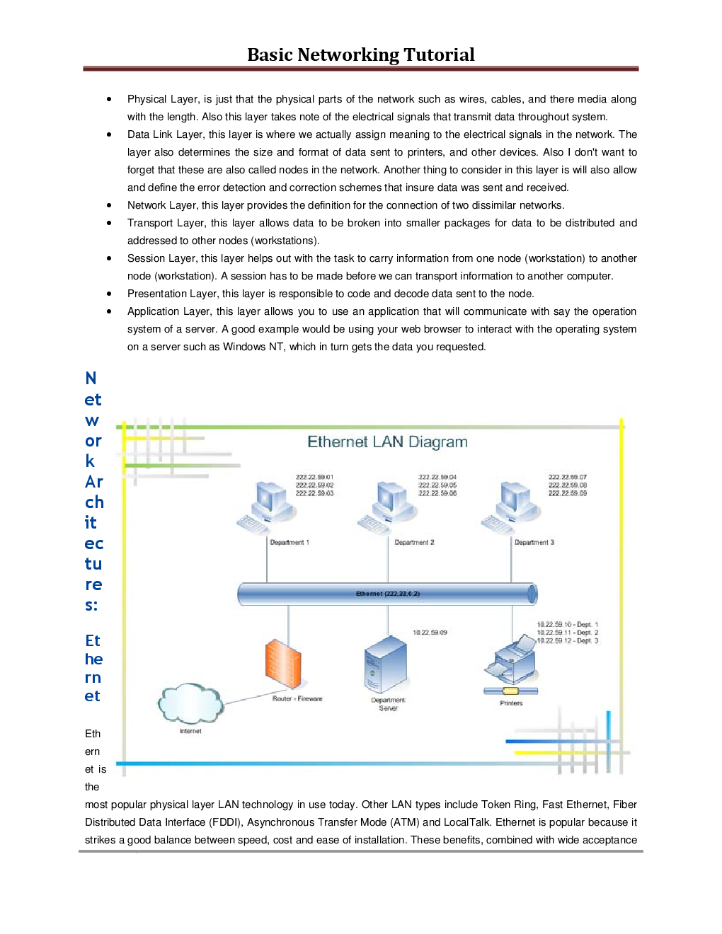 VTU eNotes On Basic Networking Tutorial For Computer Science Engineering - Page 5