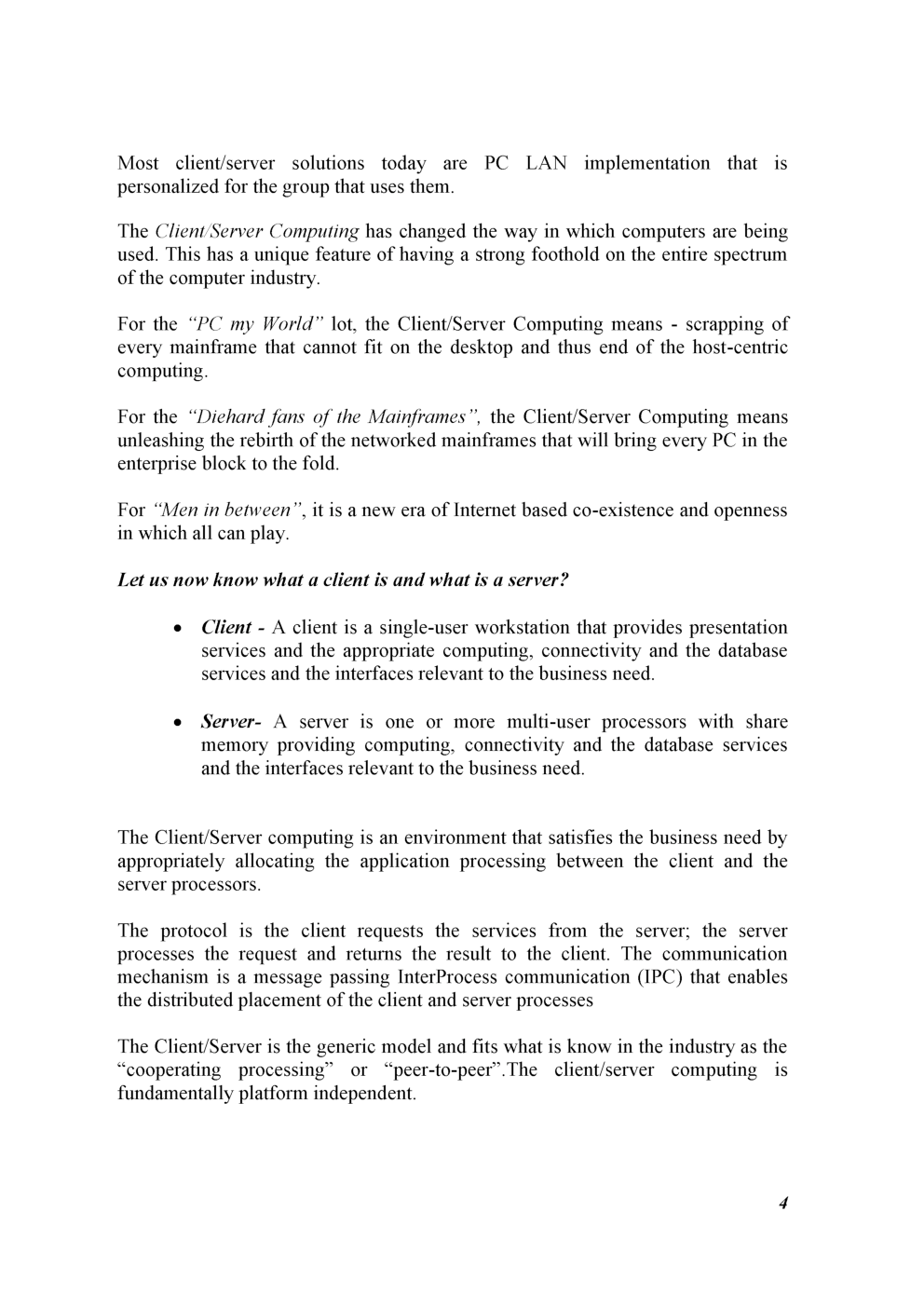 VTU eNotes On Client Server Architecture For Computer Science Engineering - Page 5