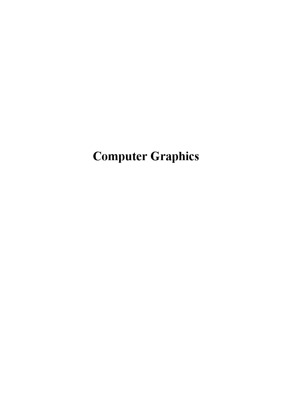 VTU eNotes On Computer Graphics For Computer Science Engineering - Page 2