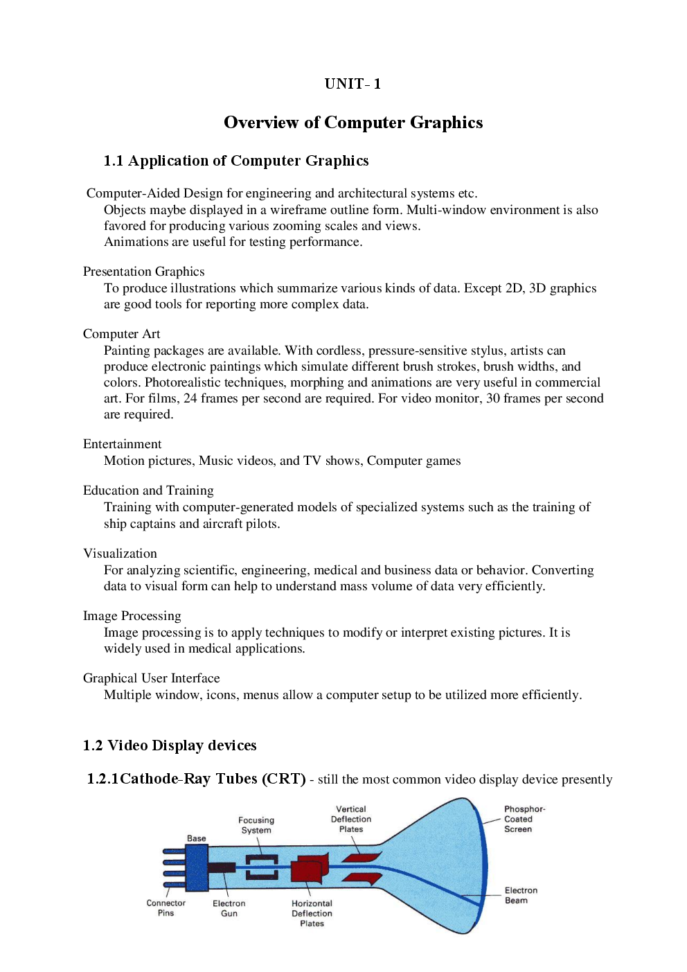 VTU eNotes On Computer Graphics For Computer Science Engineering - Page 3
