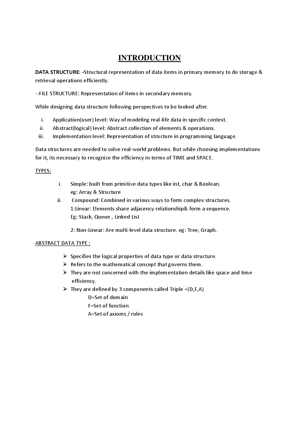 VTU eNotes On Data And File Structure For Computer Science Engineering - Page 2
