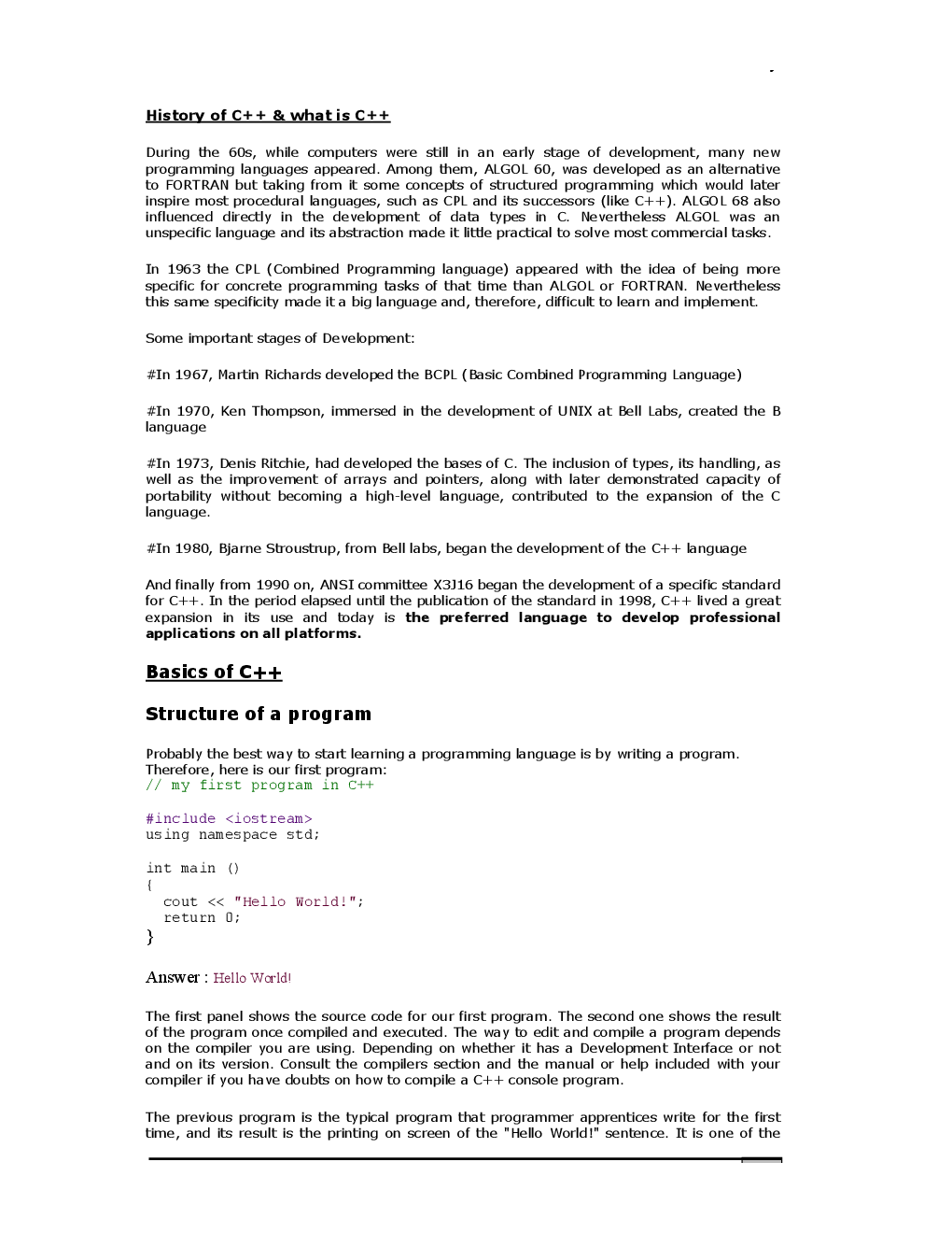VTU eNotes On History Of C++ For Computer Science Engineering - Page 2