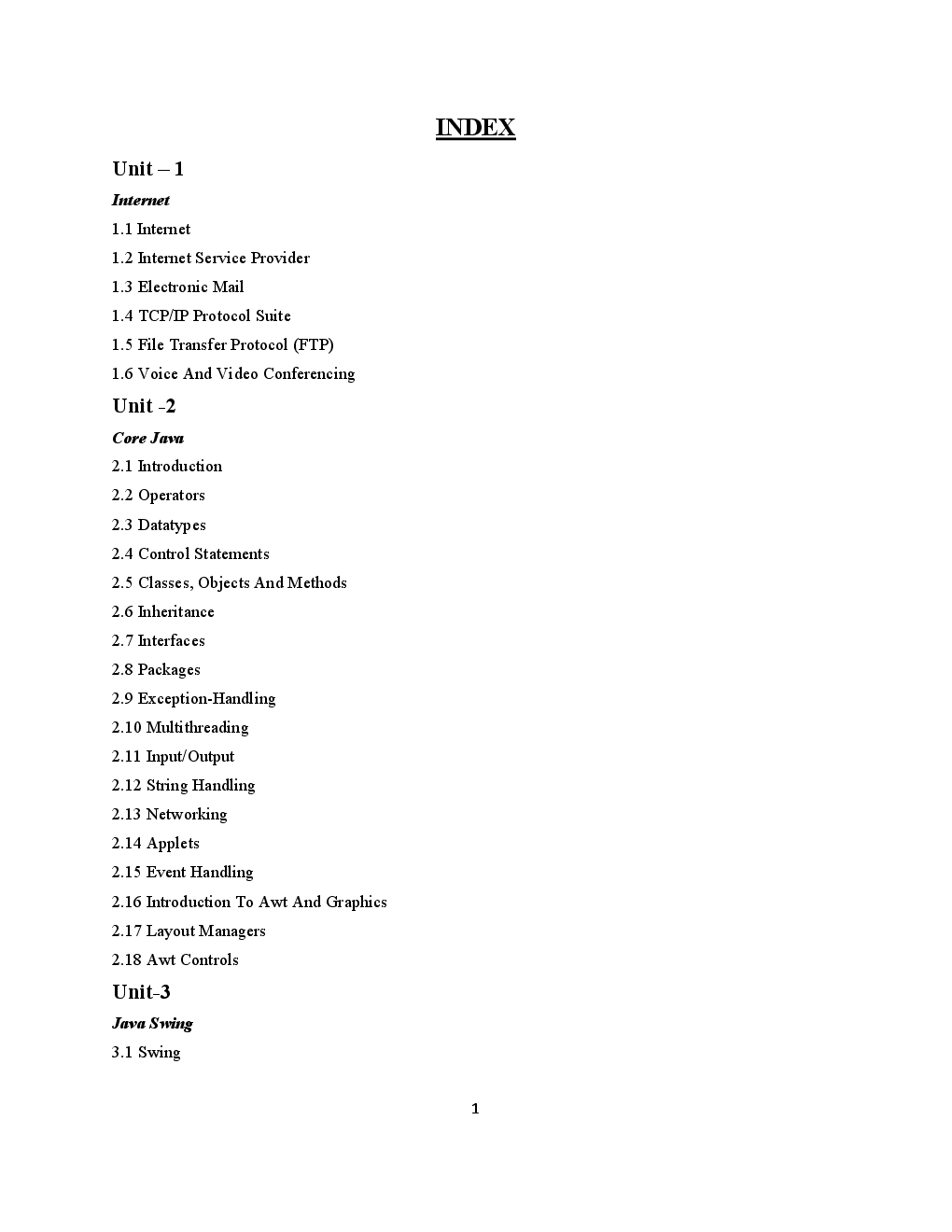 VTU eNotes On Internet And Java Programming For Computer Science Engineering - Page 2