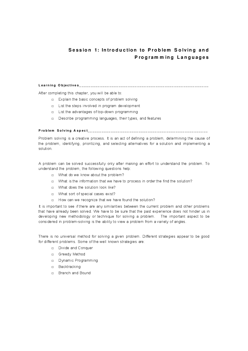 VTU eNotes On Problem Solving And C Programming For Computer Science Engineering - Page 3