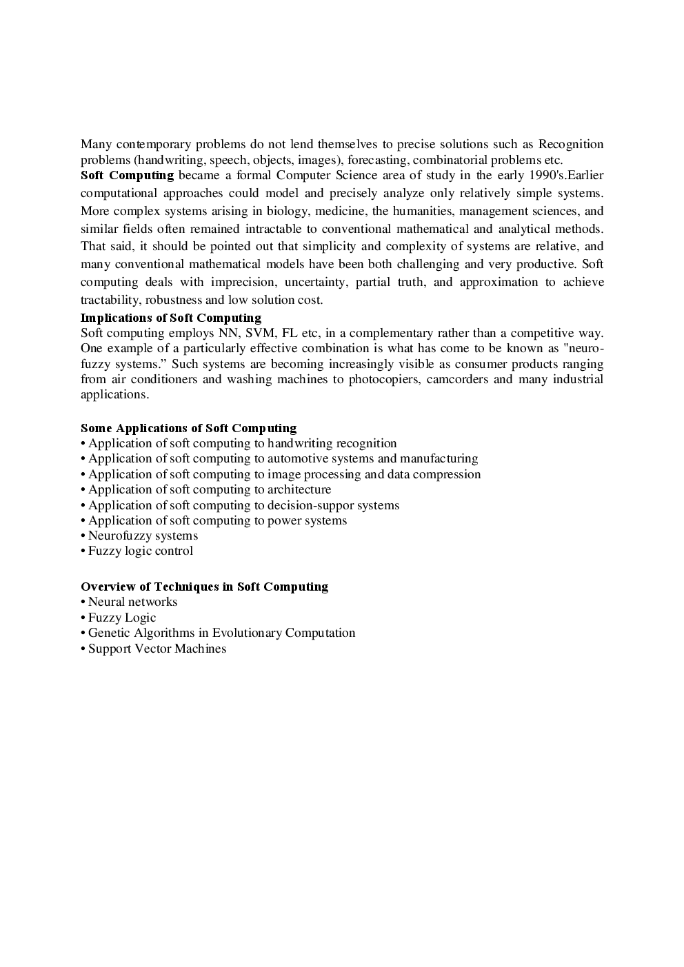 VTU eNotes On Soft Computing For Computer Science Engineering - Page 3