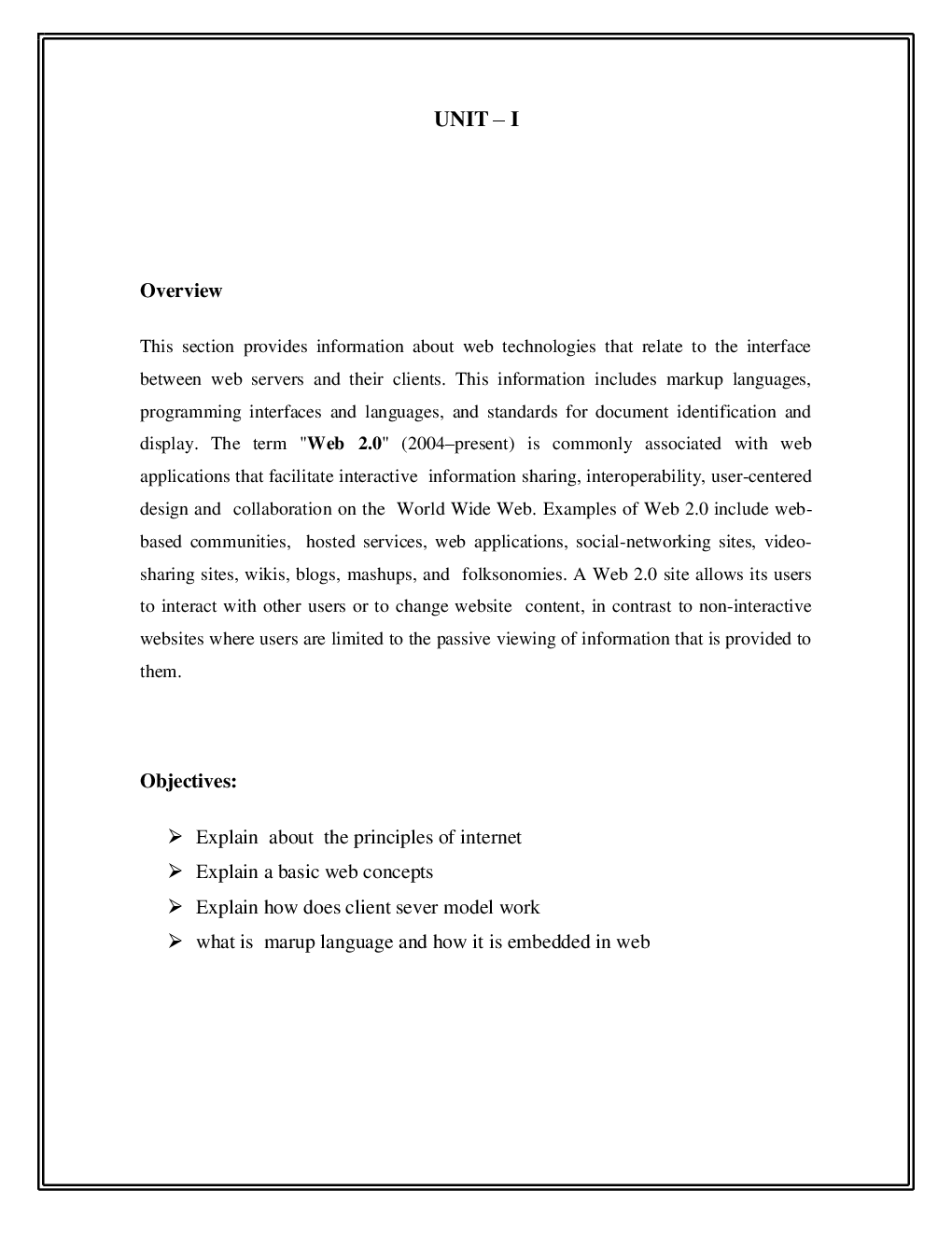 VTU eNotes On Web Technology For Computer Science Engineering - Page 2