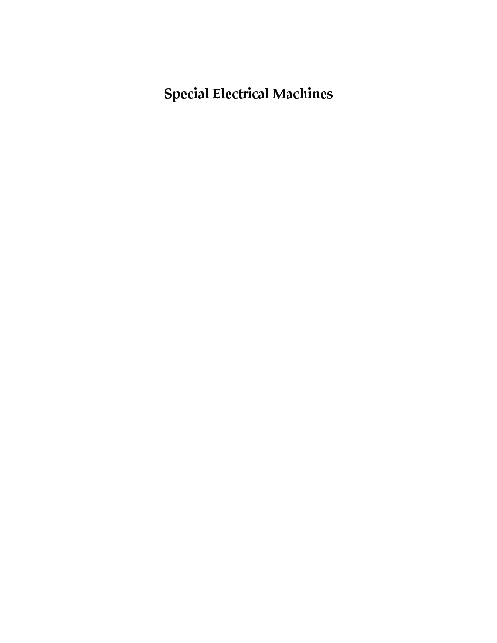 Special Electrical Machines - Page 2