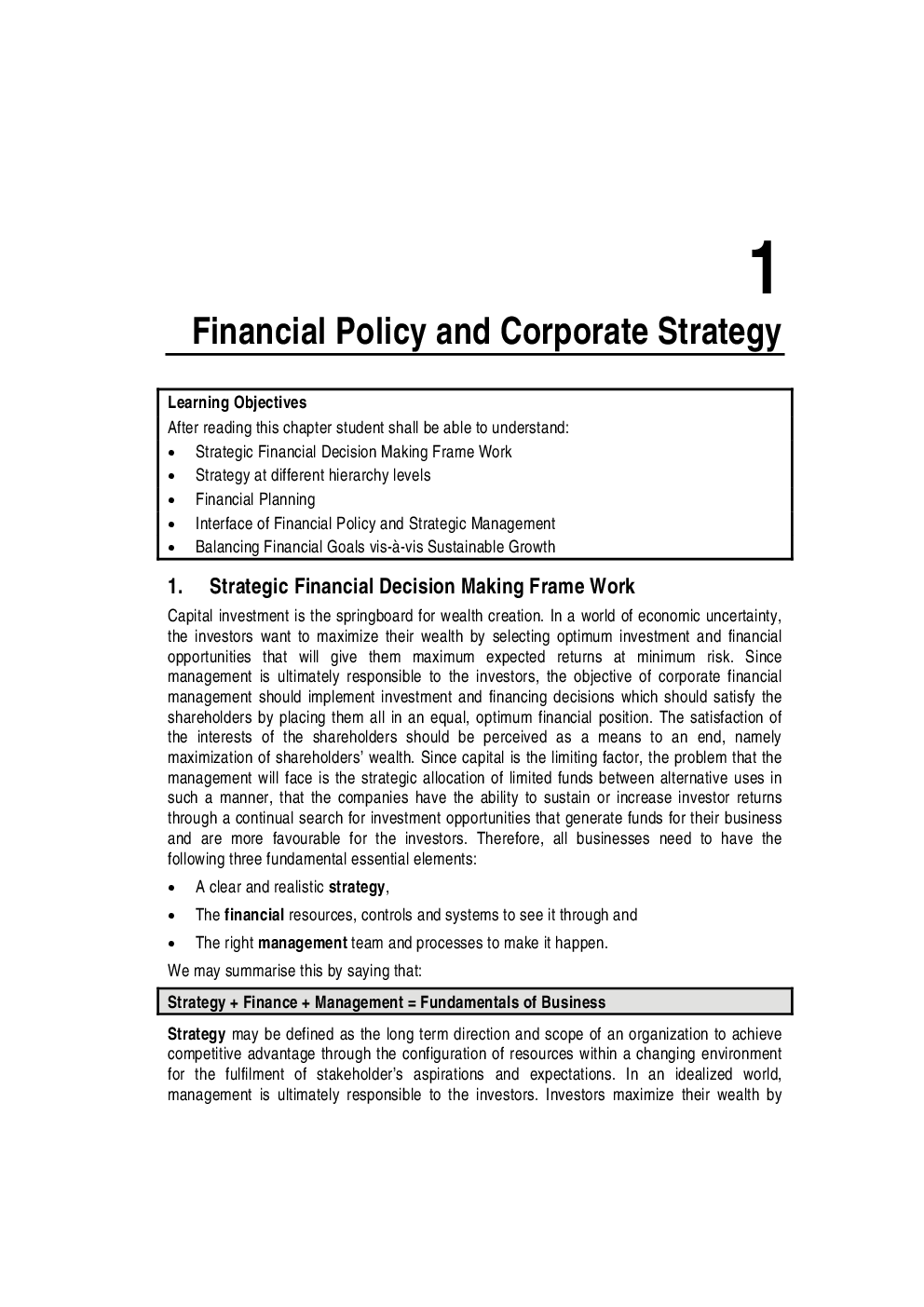 Study Material Practice Manual Strategic Financial Management Group-1 For CA Final 2018 (English) - Page 2