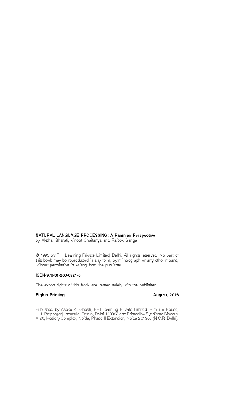 Natural Language Processing : A Paninian Perspective - Page 3