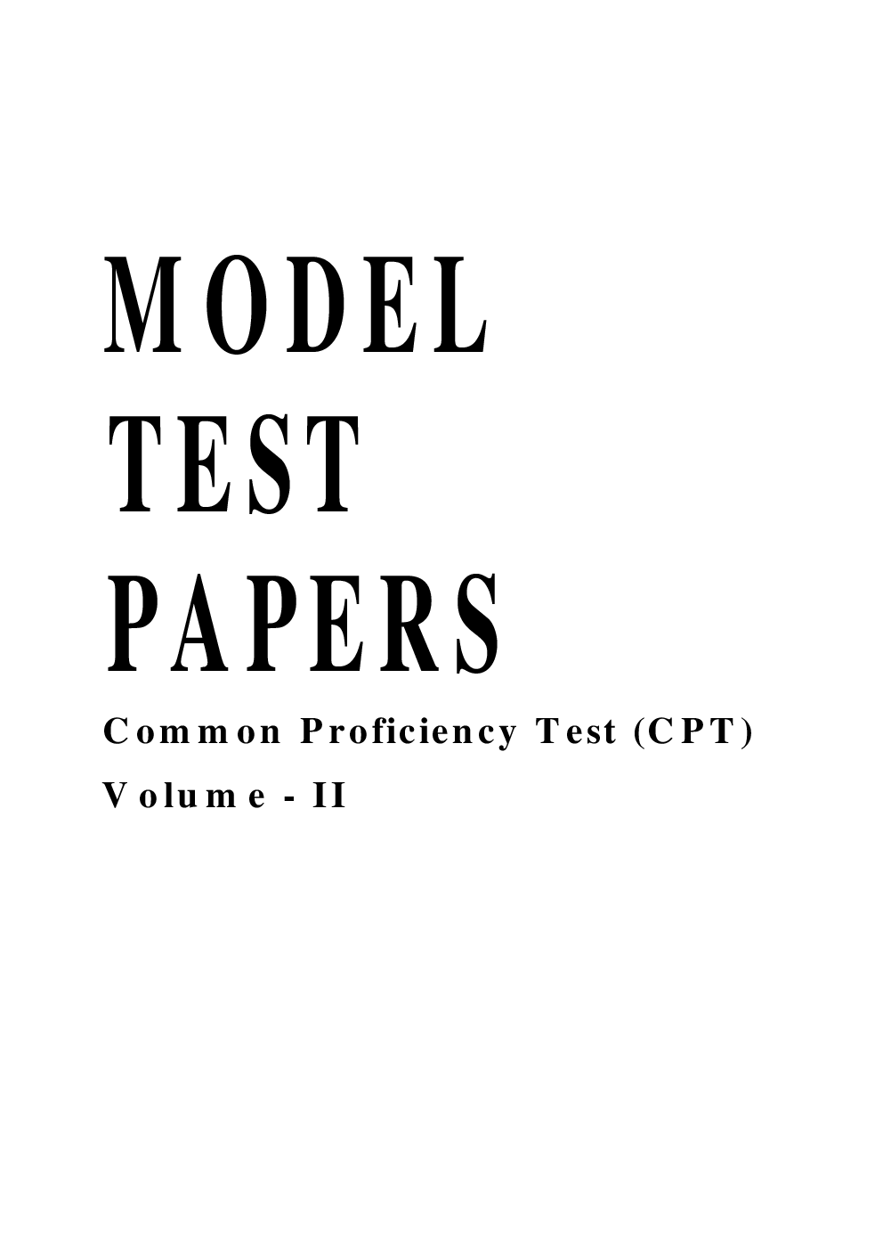 Study Material Model Test Papers Question With Answer Volume-II For CPT 2018 - Page 2