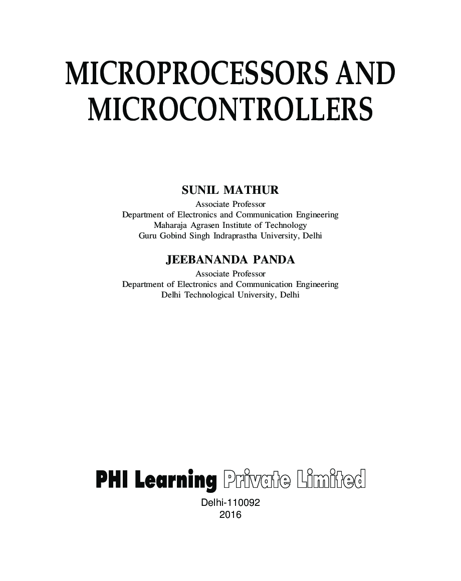 Microprocessors And Microcontrollers - Page 4