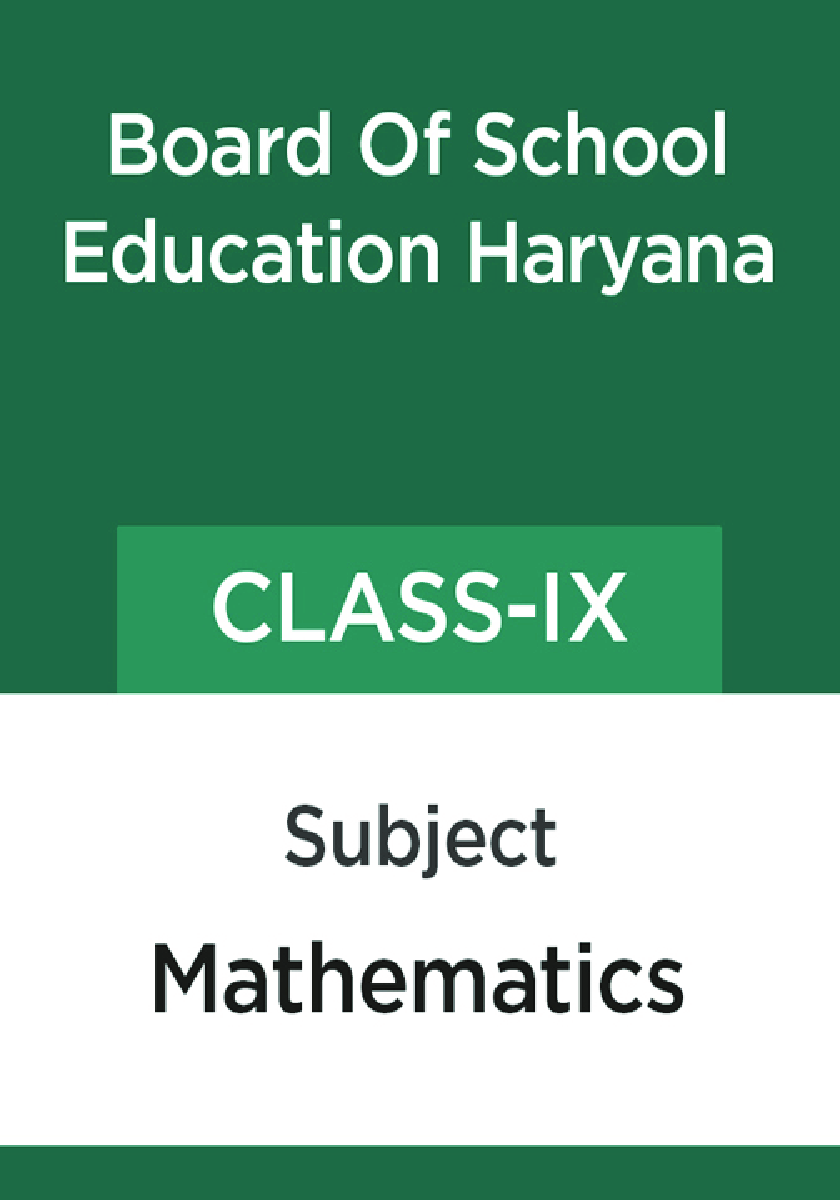 Mathematics For Class - IX For ( Board Of School Education, Haryana ) - Page 1