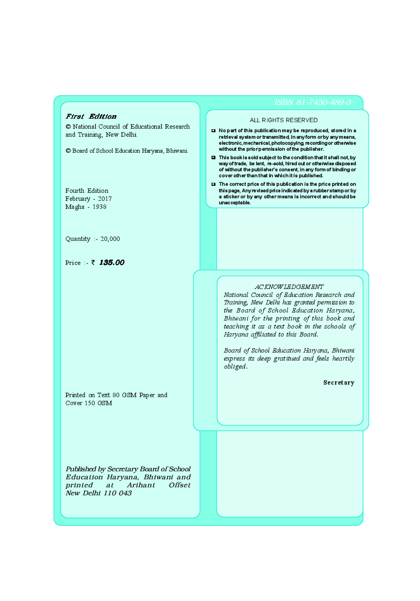 Mathematics For Class - IX For ( Board Of School Education, Haryana ) - Page 3