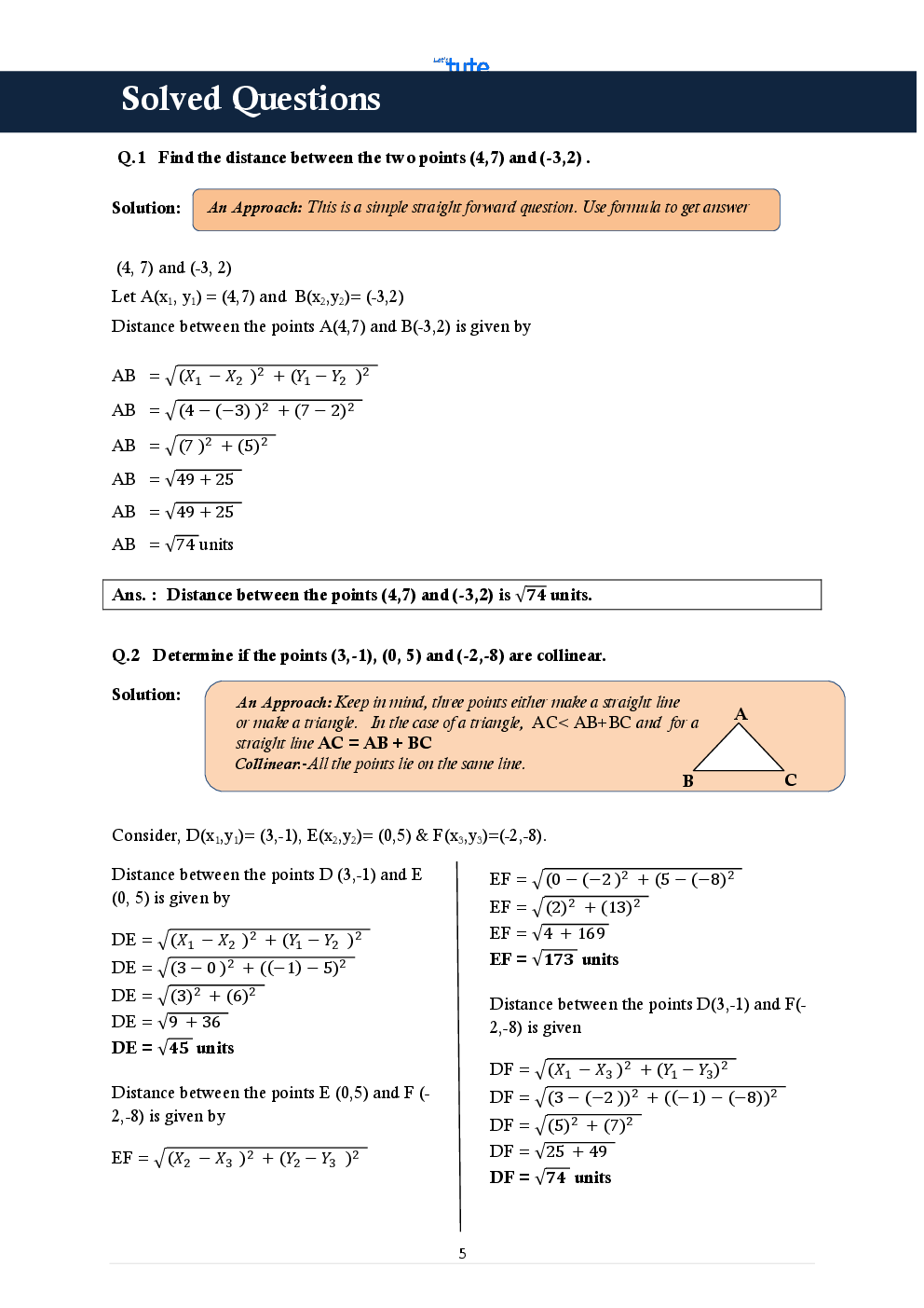 Mathematics Smart Book Co-ordinate Geometry For Class X (CBSE) - Page 5