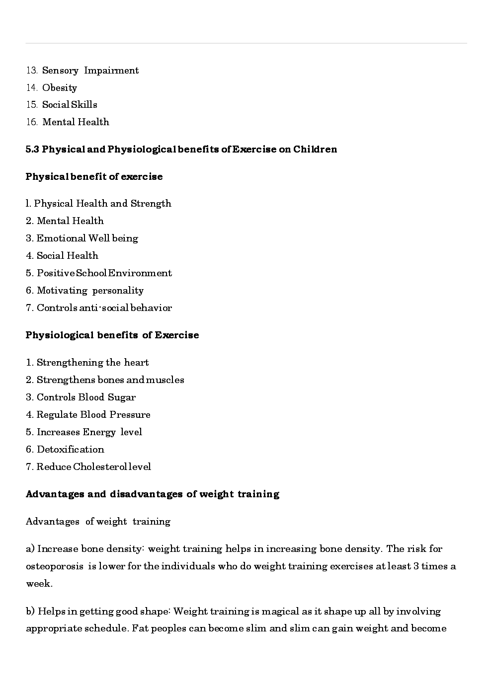 CBSE Class 12 Physical Education Revision Notes Children And Sports - Page 4