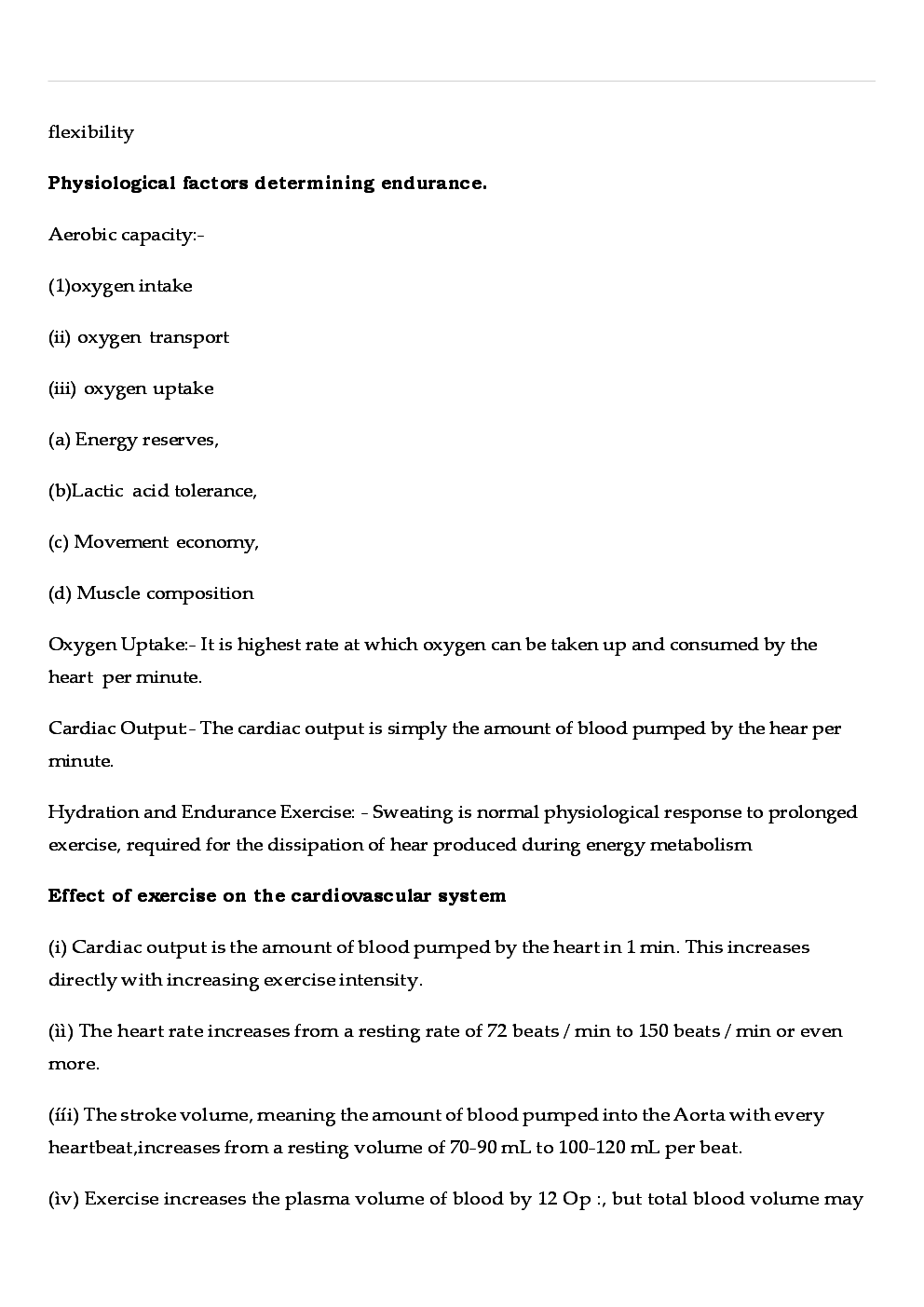 CBSE Class 12 Physical Education Revision Notes Physiology And Sport - Page 5