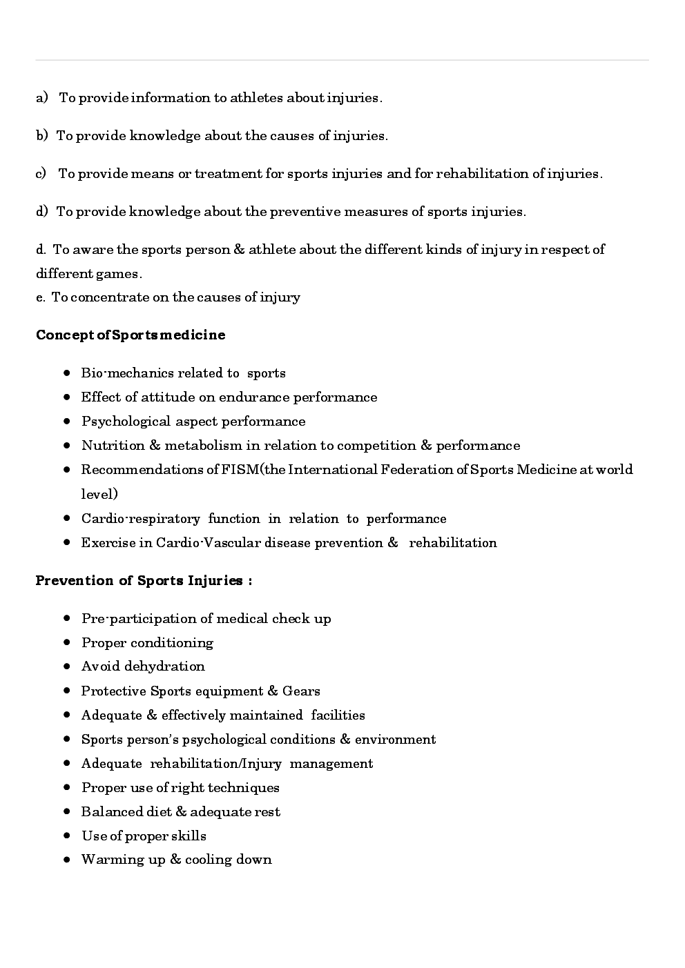 CBSE Class 12 Physical Education Revision Notes Sport Medicine  - Page 3