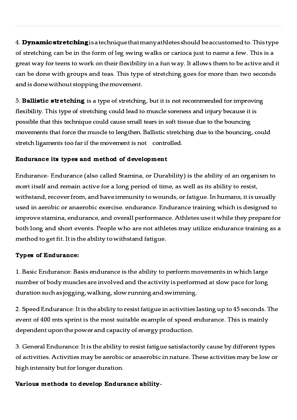 CBSE Class 12 Physical Education Revision Notes Training And Sports - Page 5