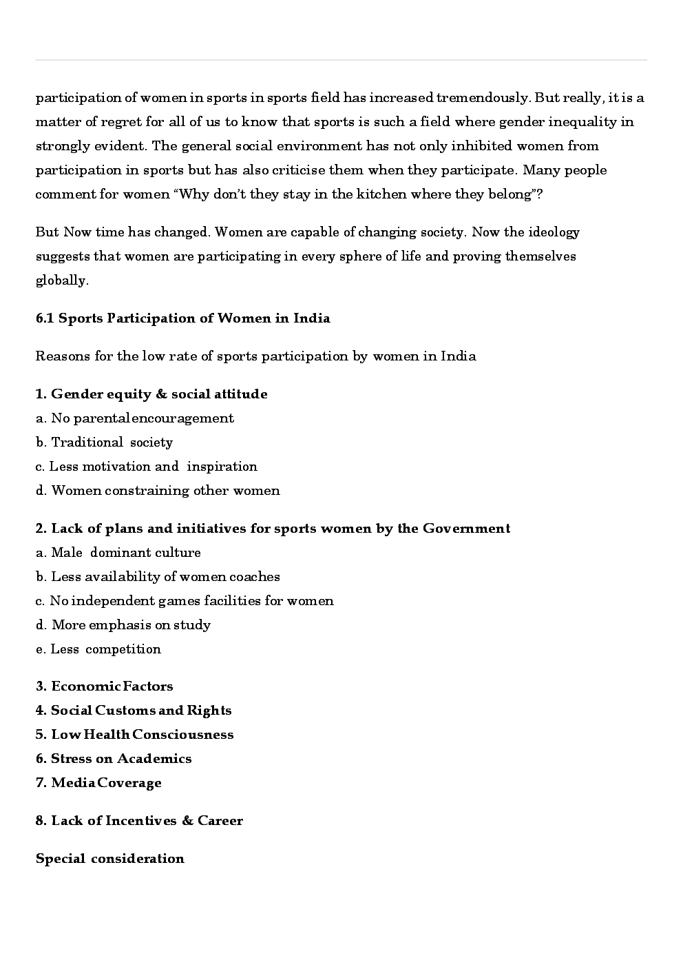 CBSE Class 12 Physical Education Revision Notes Woman And Sports - Page 3