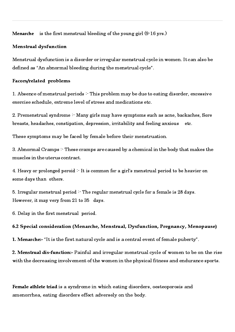 CBSE Class 12 Physical Education Revision Notes Woman And Sports - Page 4