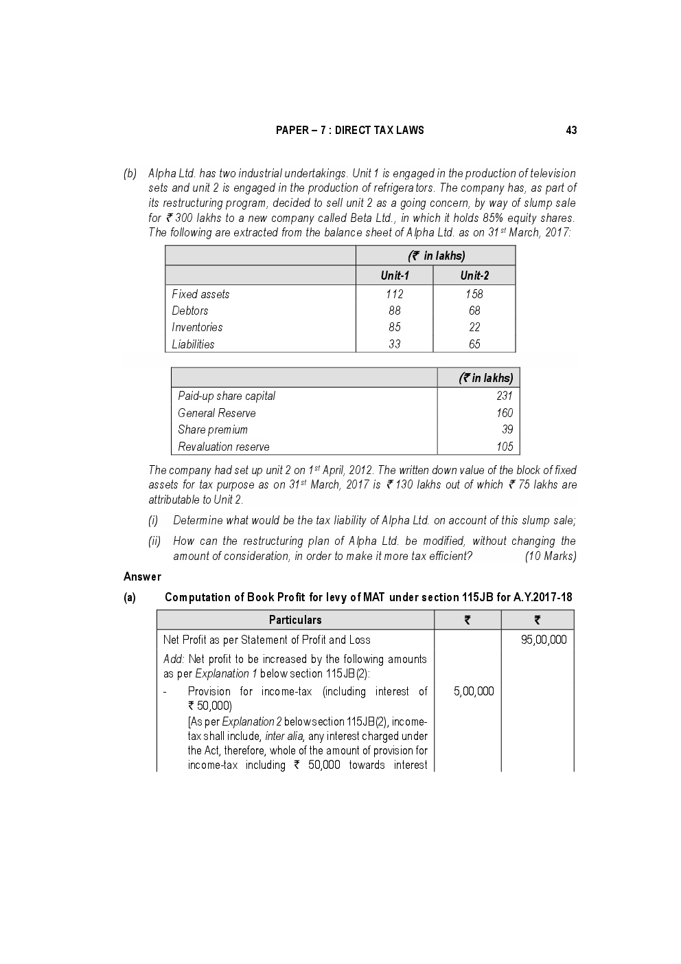 CA Final For Direct Tax Laws Previous Year Paper Question With Answer 2018 - Page 3