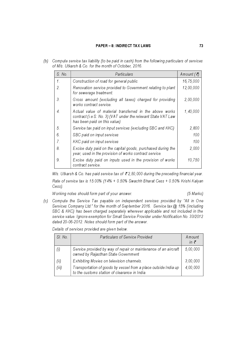 CA Final For Indirect Tax Laws Previous Year Paper Question With Answer 2018 - Page 3